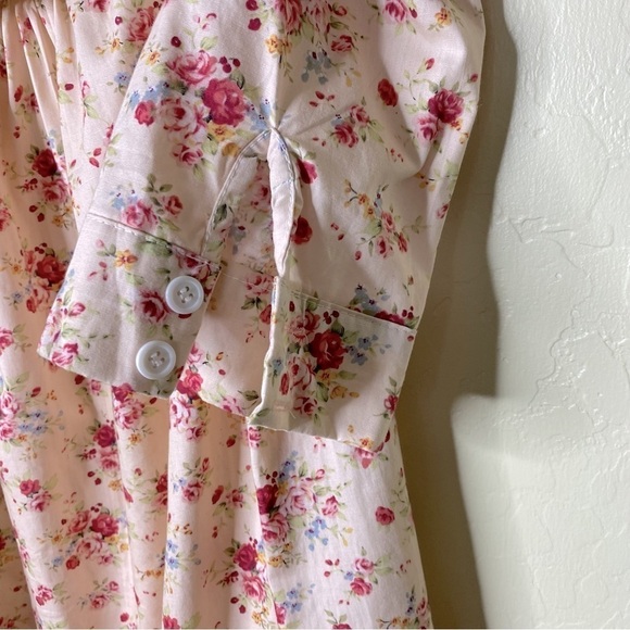 Floral Print Off the Shoulders Boho Mini Dress Nwot Size M - Picture 4 of 10